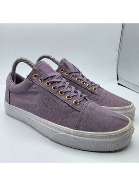 Vans Old Skool Womens 8.5 Purple Gold Casual Sneakers Skate Shoes Casual Walking